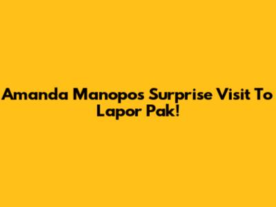 Amanda Manopo's Surprise Visit To Lapor Pak!