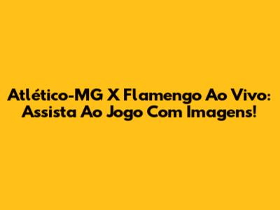 Atlético-MG X Flamengo Ao Vivo: Assista Ao Jogo Com Imagens!