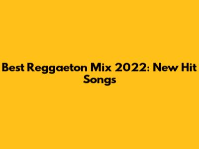 Best Reggaeton Mix 2022: New Hit Songs