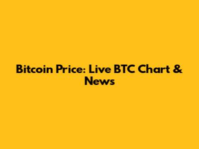 Bitcoin Price: Live BTC Chart & News