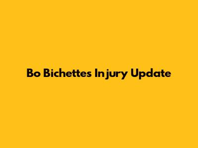 Bo Bichette's Injury Update