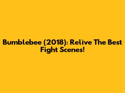 Bumblebee (2018): Relive The Best Fight Scenes!