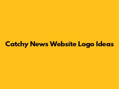 Catchy News Website Logo Ideas