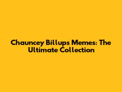Chauncey Billups Memes: The Ultimate Collection