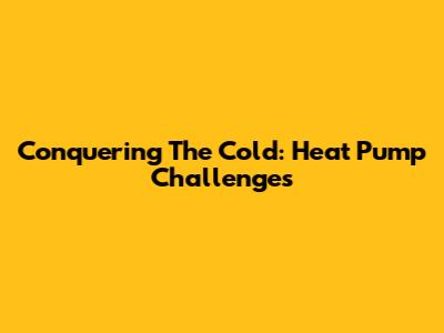 Conquering The Cold: Heat Pump Challenges