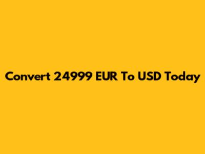 Convert 24999 EUR To USD Today