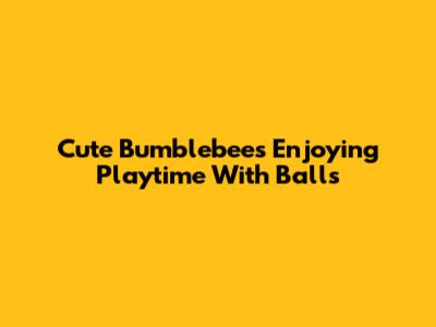 Cute Bumblebees Enjoying Playtime With Balls