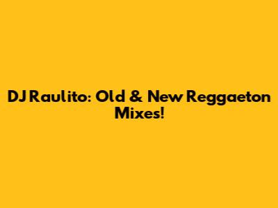 DJ Raulito: Old & New Reggaeton Mixes!