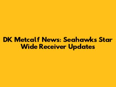 DK Metcalf News: Seahawks Star Wide Receiver Updates