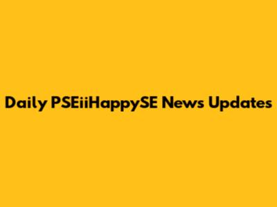 Daily PSEiiHappySE News Updates