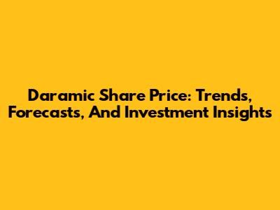 Daramic Share Price: Trends, Forecasts, And Investment Insights