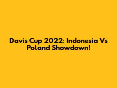 Davis Cup 2022: Indonesia Vs Poland Showdown!
