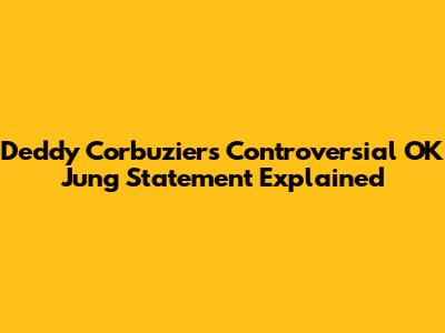 Deddy Corbuzier's Controversial 'OK Jung' Statement Explained