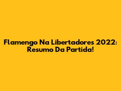 Flamengo Na Libertadores 2022: Resumo Da Partida!
