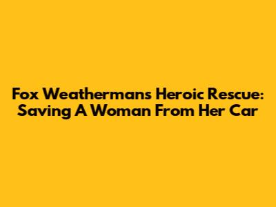 Fox Weatherman's Heroic Rescue: Saving A Woman From Her Car