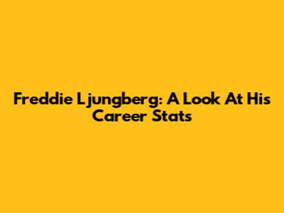 Freddie Ljungberg: A Look At His Career Stats