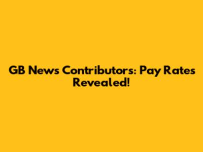 GB News Contributors: Pay Rates Revealed!