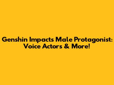 Genshin Impact's Male Protagonist: Voice Actors & More!