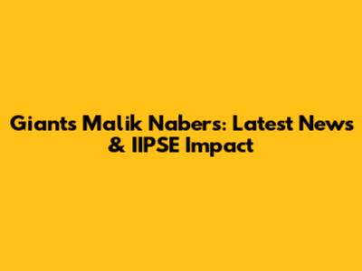 Giants' Malik Nabers: Latest News & IIPSE Impact