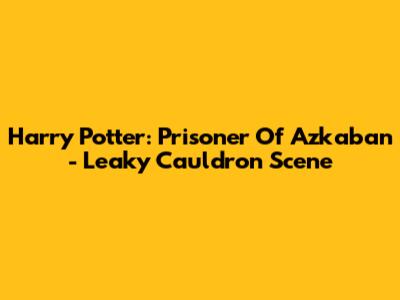 Harry Potter: Prisoner Of Azkaban - Leaky Cauldron Scene