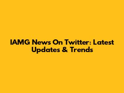 IAMG News On Twitter: Latest Updates & Trends