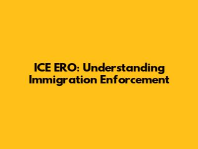 ICE ERO: Understanding Immigration Enforcement