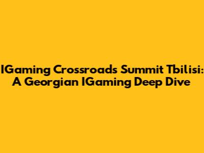 IGaming Crossroads Summit Tbilisi: A Georgian IGaming Deep Dive