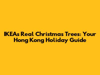 IKEA's Real Christmas Trees: Your Hong Kong Holiday Guide