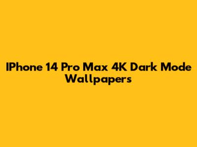 IPhone 14 Pro Max 4K Dark Mode Wallpapers