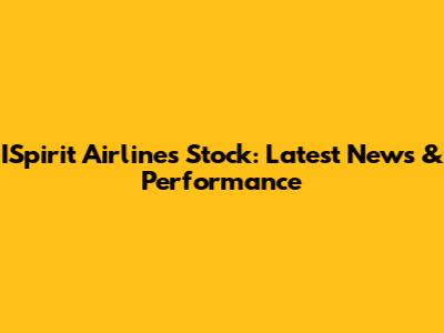 ISpirit Airlines Stock: Latest News & Performance