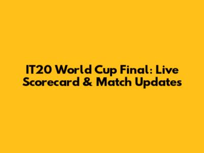 IT20 World Cup Final: Live Scorecard & Match Updates
