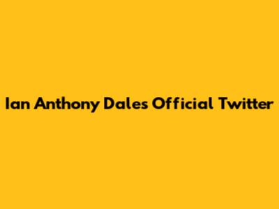 Ian Anthony Dale's Official Twitter