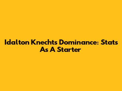 Idalton Knecht's Dominance: Stats As A Starter