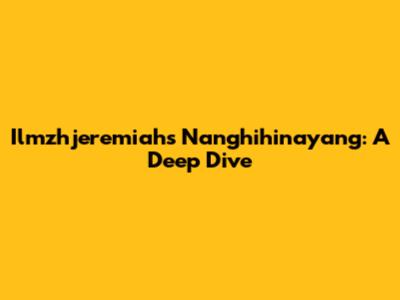 Ilmzhjeremiah's 'Nanghihinayang': A Deep Dive