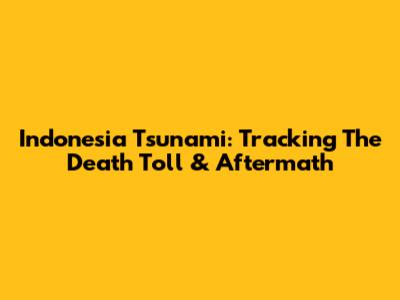 Indonesia Tsunami: Tracking The Death Toll & Aftermath