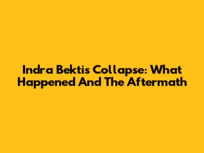 Indra Bekti's Collapse: What Happened And The Aftermath