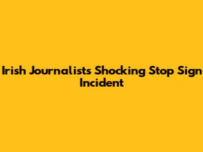 Irish Journalist's Shocking Stop Sign Incident