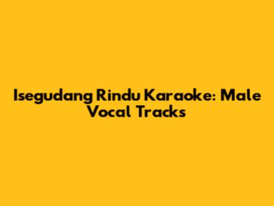 Isegudang Rindu Karaoke: Male Vocal Tracks