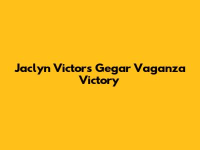 Jaclyn Victor's Gegar Vaganza Victory
