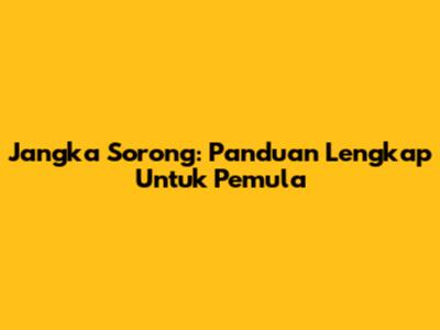 Jangka Sorong: Panduan Lengkap Untuk Pemula