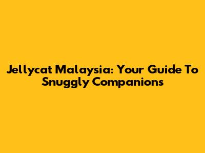 Jellycat Malaysia: Your Guide To Snuggly Companions