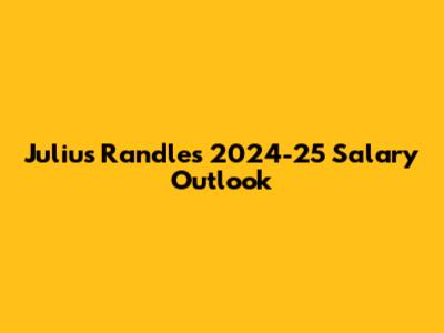 Julius Randle's 2024-25 Salary Outlook