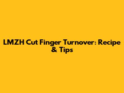 LMZH Cut Finger Turnover: Recipe & Tips