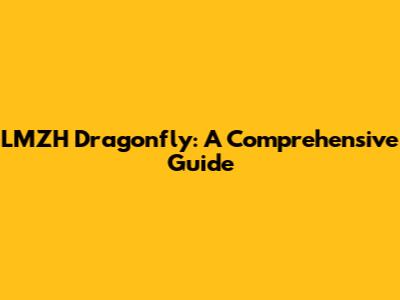 LMZH Dragonfly: A Comprehensive Guide