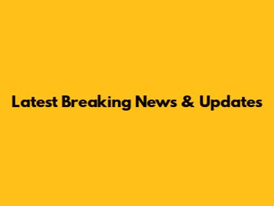 Latest Breaking News & Updates