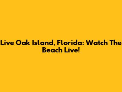 Live Oak Island, Florida: Watch The Beach Live!