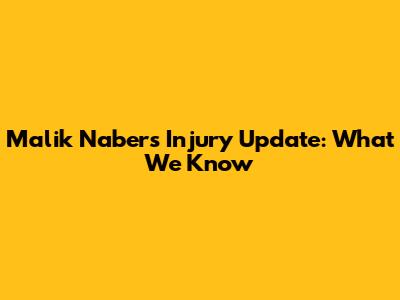 Malik Nabers Injury Update: What We Know