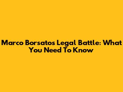 Marco Borsato's Legal Battle: What You Need To Know