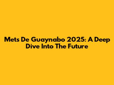 Mets De Guaynabo 2025: A Deep Dive Into The Future