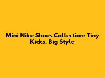 Mini Nike Shoes Collection: Tiny Kicks, Big Style